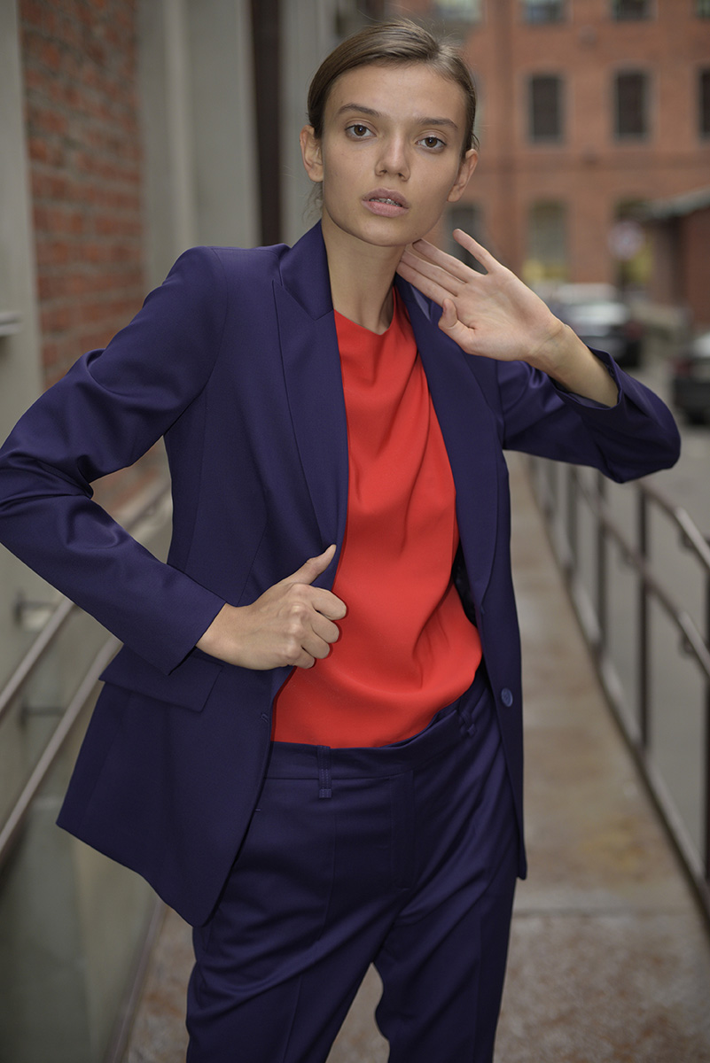 Однобортный жакет из шерсти VASSA&Co