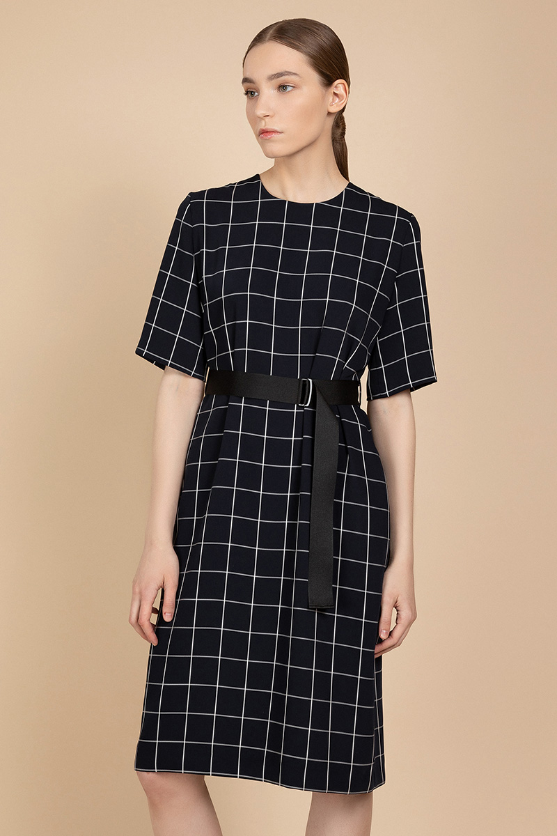 

Платье свободного кроя VASSA&Co, Синий, VASSA&Co W209959N-1443C67