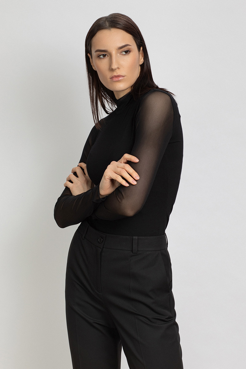 

Блузка прилегающего силуэта VASSA&Co, Черный, VASSA&Co V206491N-1227C99