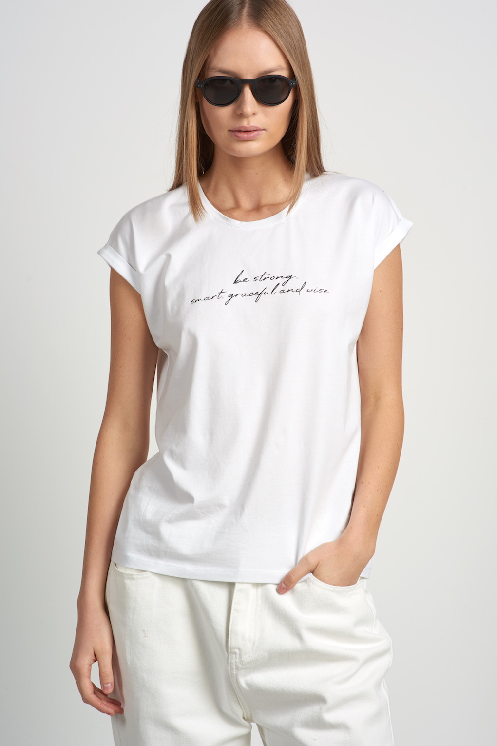 

Футболка женская VASSA&Co, Белый, VASSA&Co VP216045C00