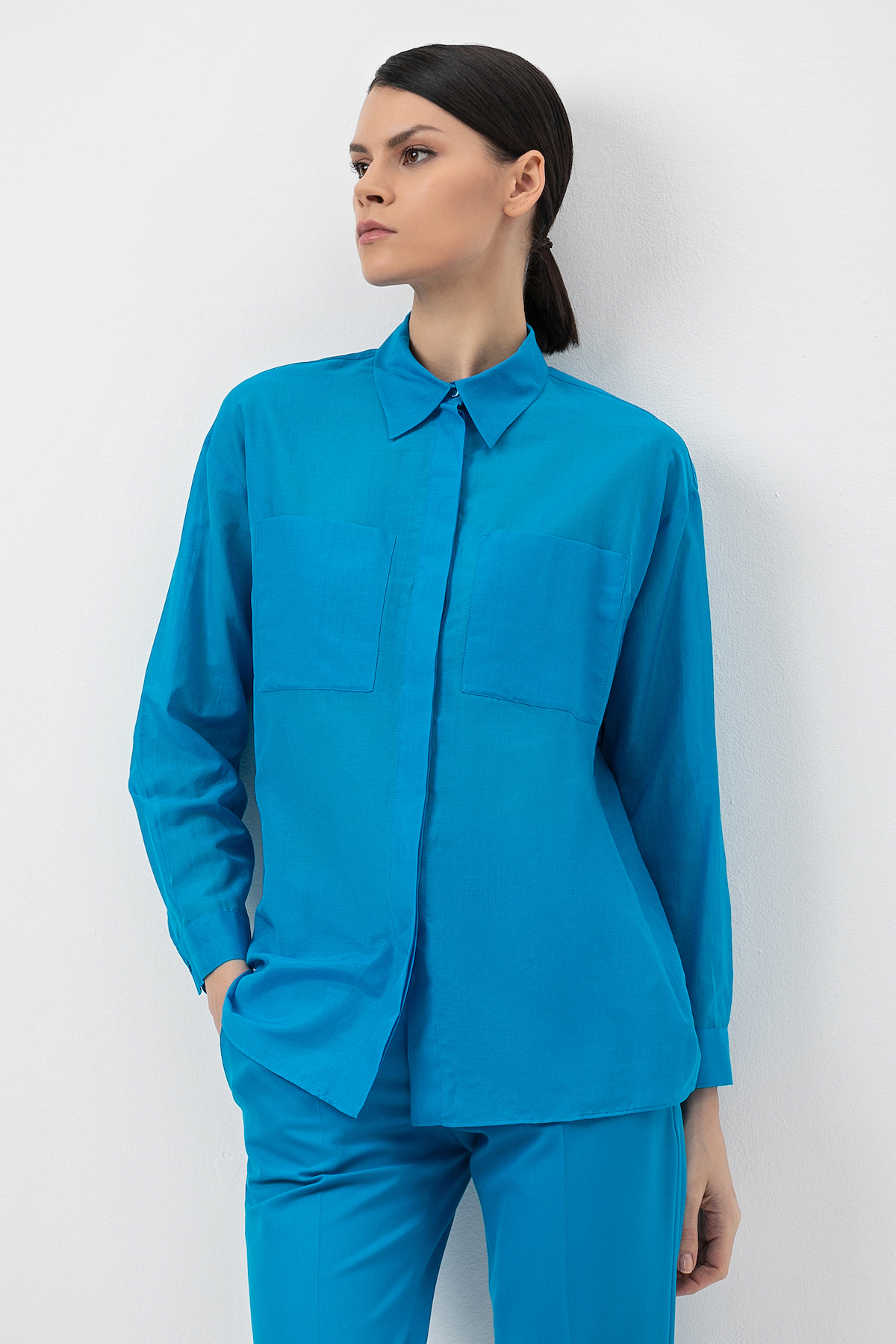 Блузка в синем цвете VASSA&Co от VASSA & Co.