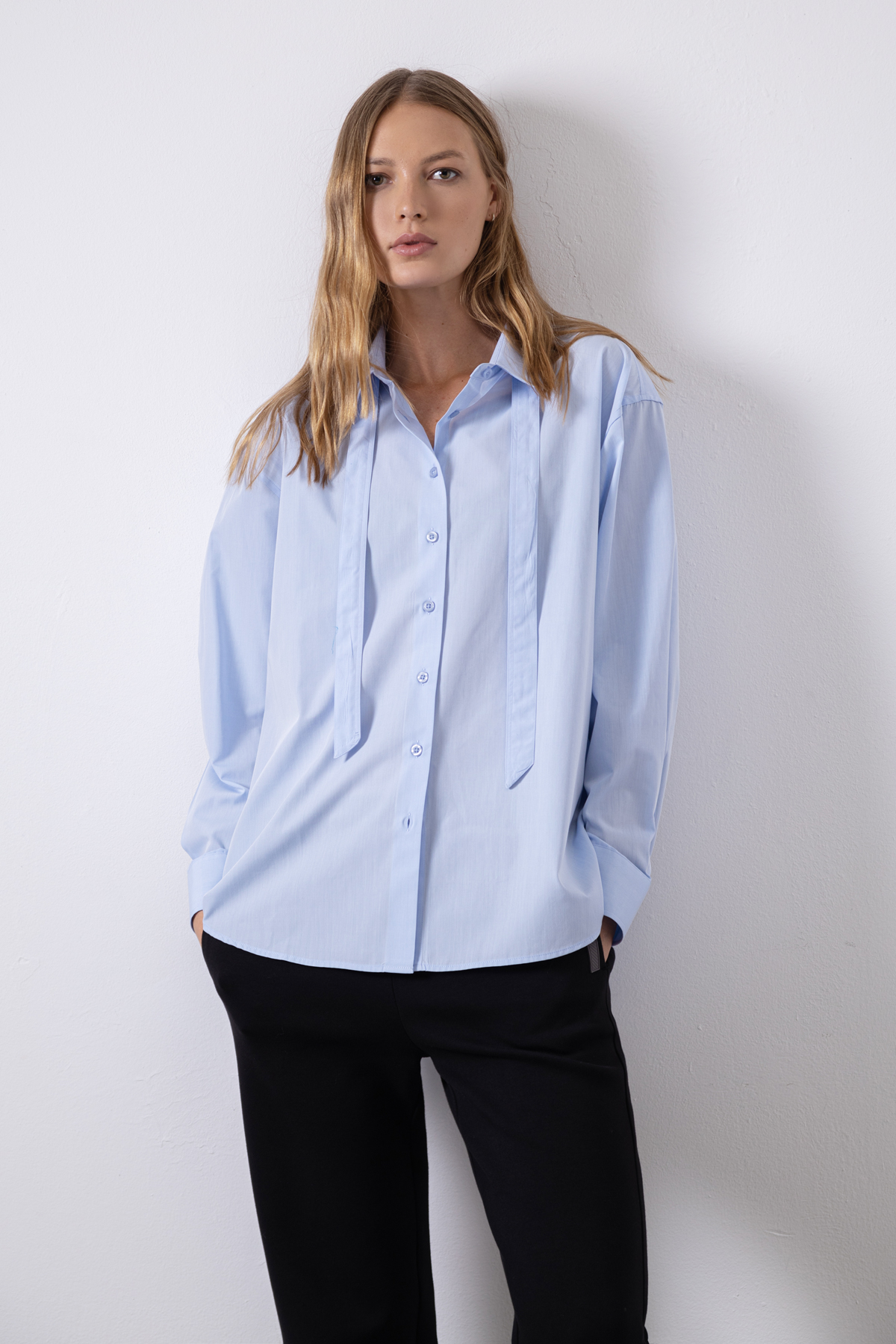 

Блузка женская VASSA&Co, Голубой, VASSA&Co VP226035C60