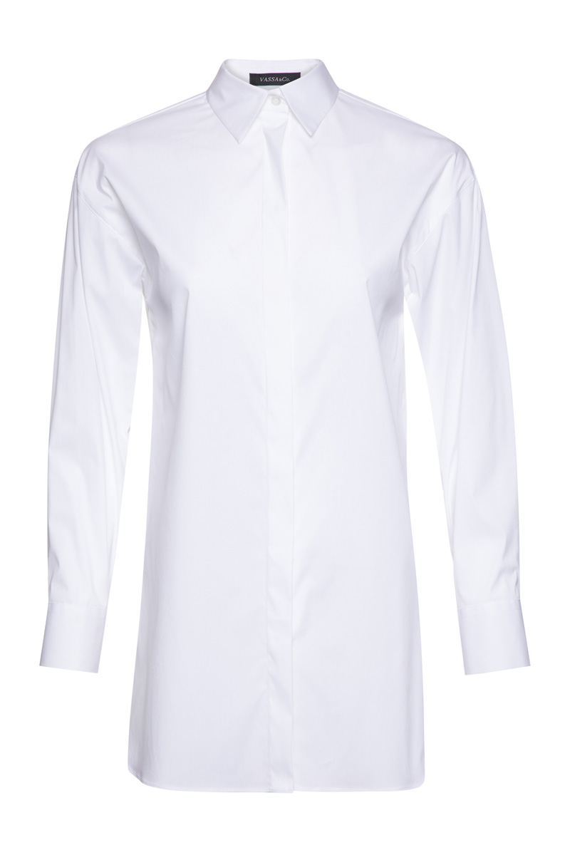 Удлиненная хлопковая блузка VASSA&Co от VASSA & Co.