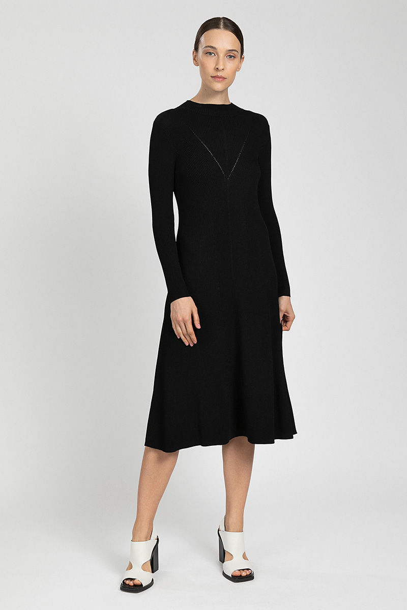 

Платье женское с длинным рукавом VASSA&Co, Черный, VASSA&Co LKL2092С99