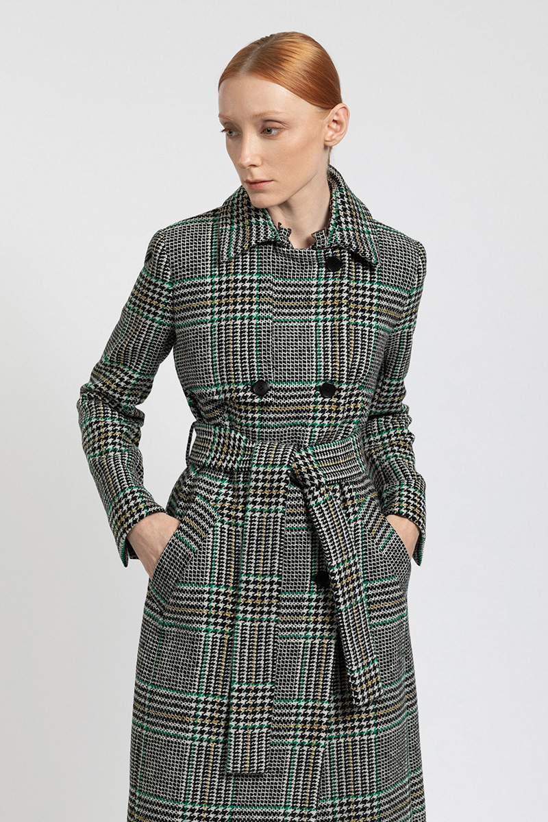 

Пальто с элементами trench coat VASSA&Co, Желтый, VASSA&Co V201262N-1617C19