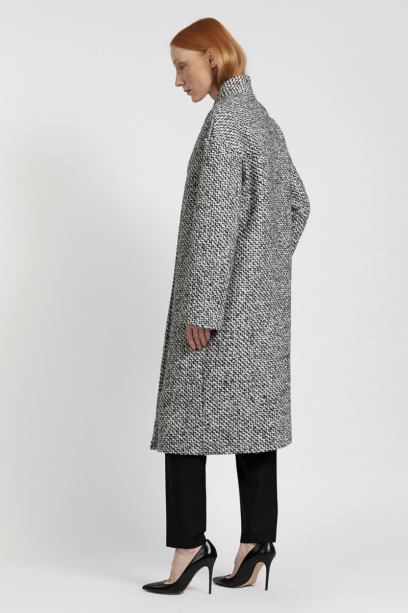 

Фактурное пальто на кнопках VASSA&Co, Серый, VASSA&Co W201268N-1544C95