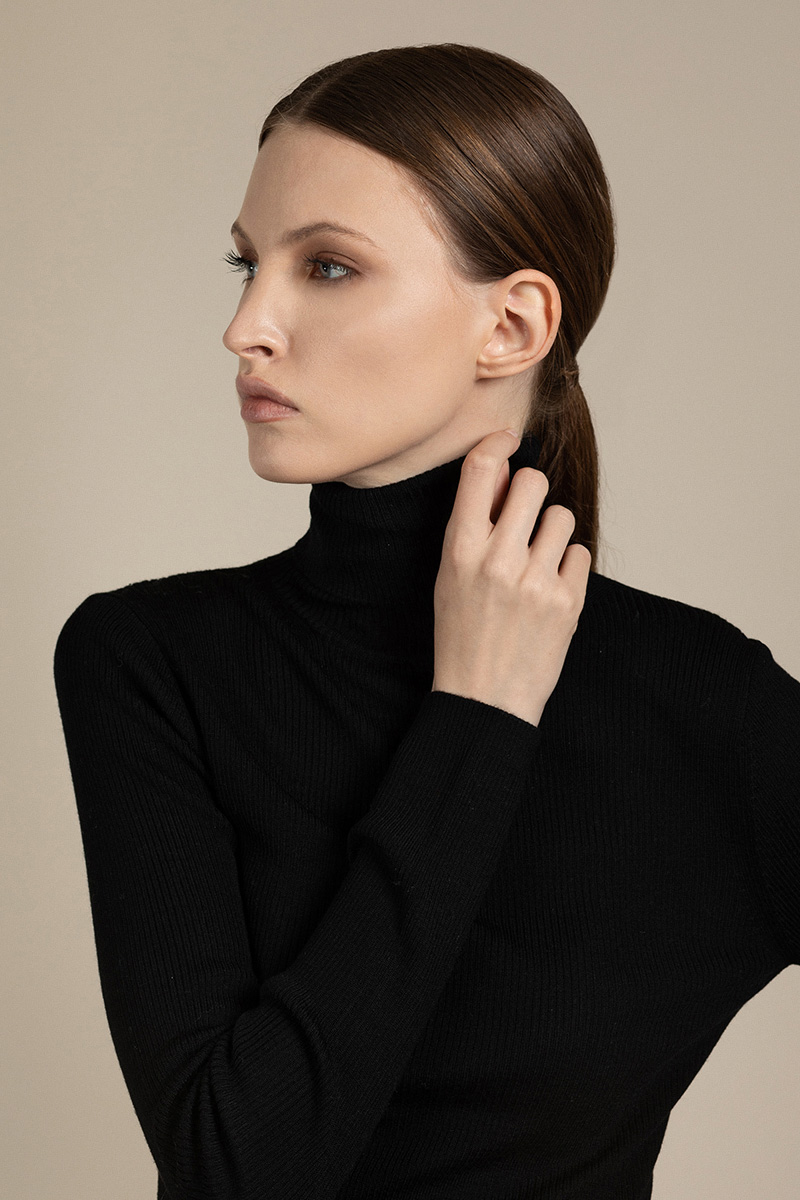 

Водолазка из фактурного трикотажа VASSA&Co, Черный, VASSA&Co LKZ2106C99