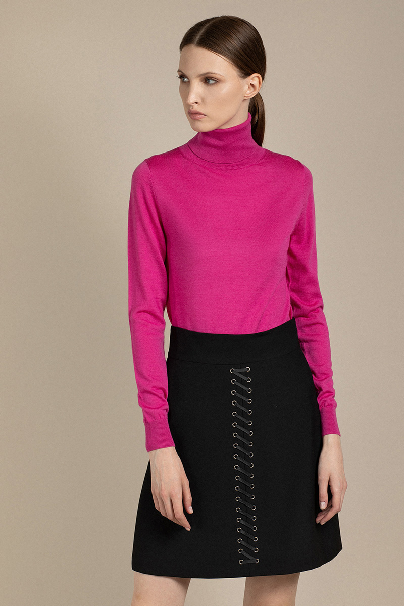 

Классическая трикотажная водолазка VASSA&Co, Розовый, VASSA&Co LKZ2107C35