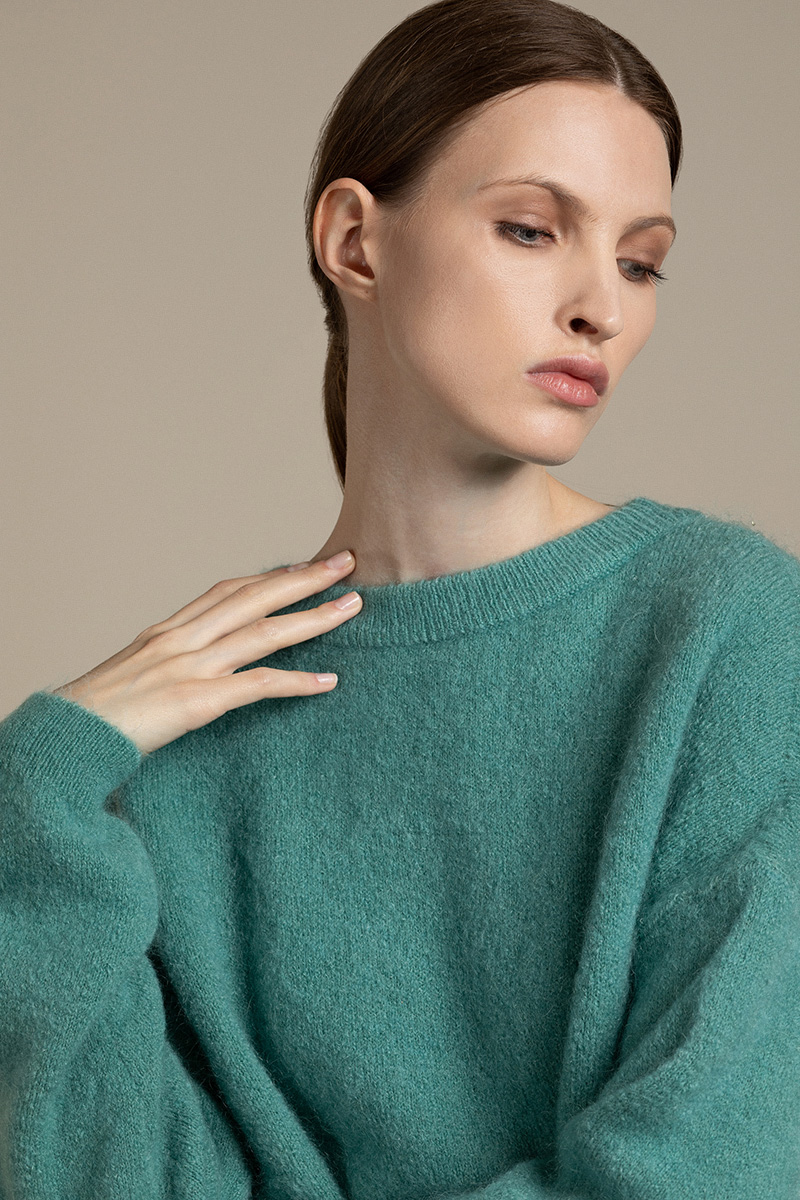 

Джемпер из фактурного трикотажа VASSA&Co, Зеленый, VASSA&Co LKZ2116C72