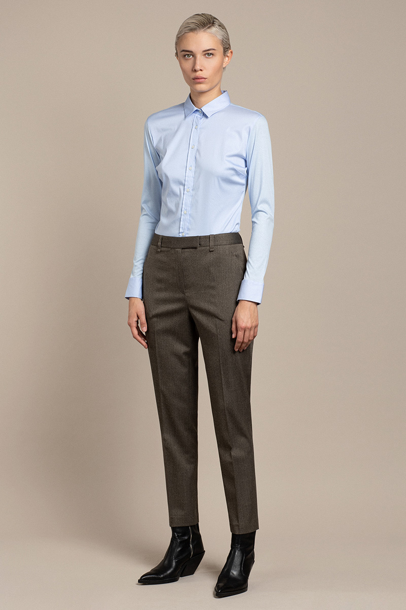 

Классические зауженные брюки VASSA&Co, Коричневый, VASSA&Co W208626N-1745C86