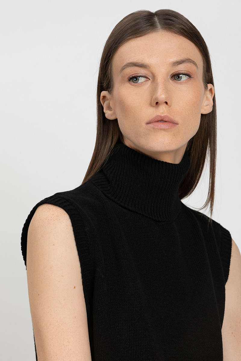 

Жилет из шерсти и кашемира VASSA&Co, Черный, VASSA&Co LKZ2202C99