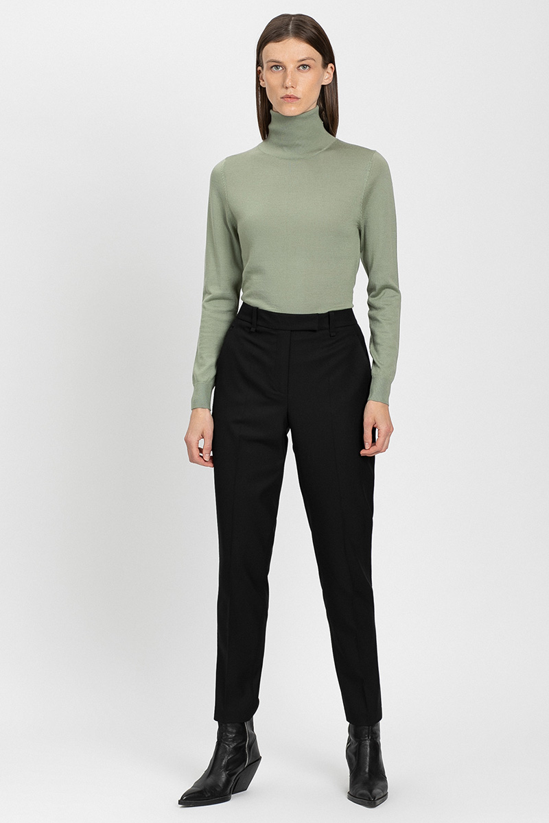 

Джемпер из 100% шерсти VASSA&Co, Зеленый, VASSA&Co LKZ2220C76
