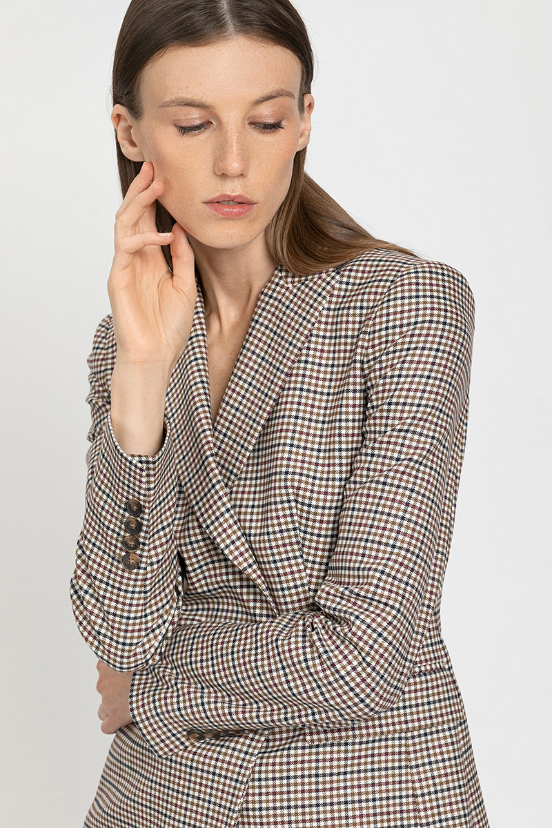 

Жакет приталенного кроя VASSA&Co, Коричневый, VASSA&Co W215113N-1849C80