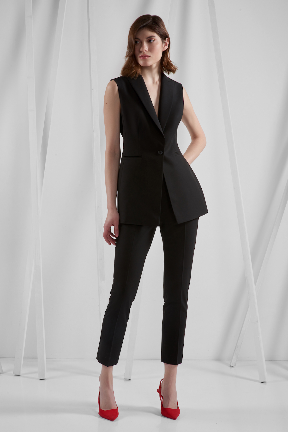 

Классический жилет VASSA&Co, Черный, VASSA&Co W224490N-1740C99