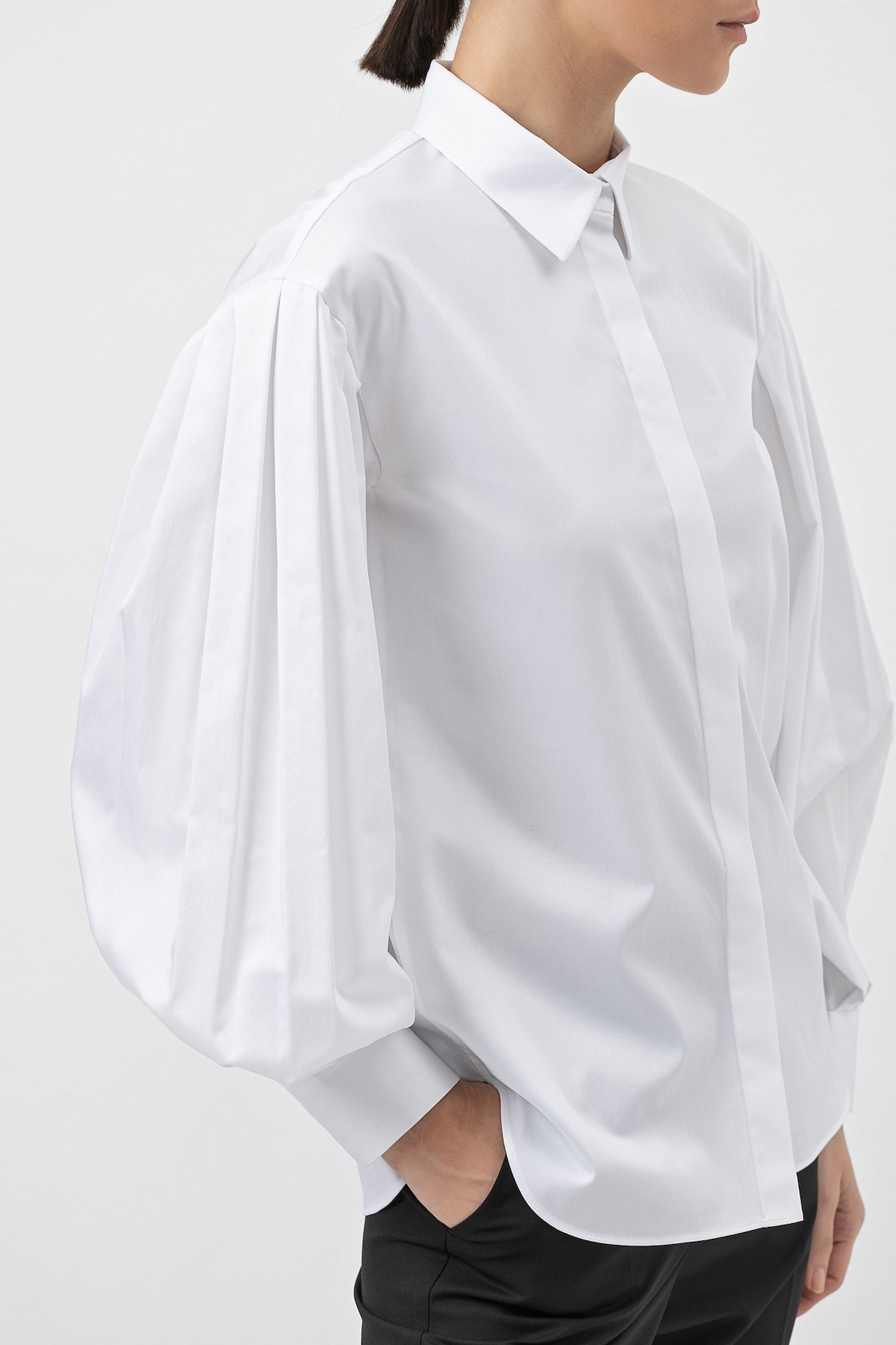 

Блузка с объемными рукавами VASSA&Co, Белый, VASSA&Co V226529N-1682C00