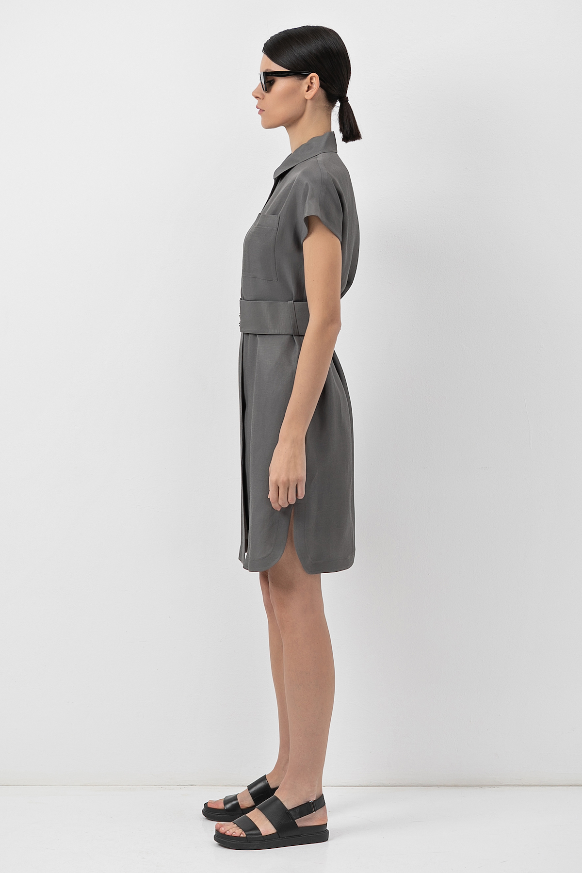 

Платье со спортивными деталями VASSA&Co, Коричневый, VASSA&Co V229214N-1882C84