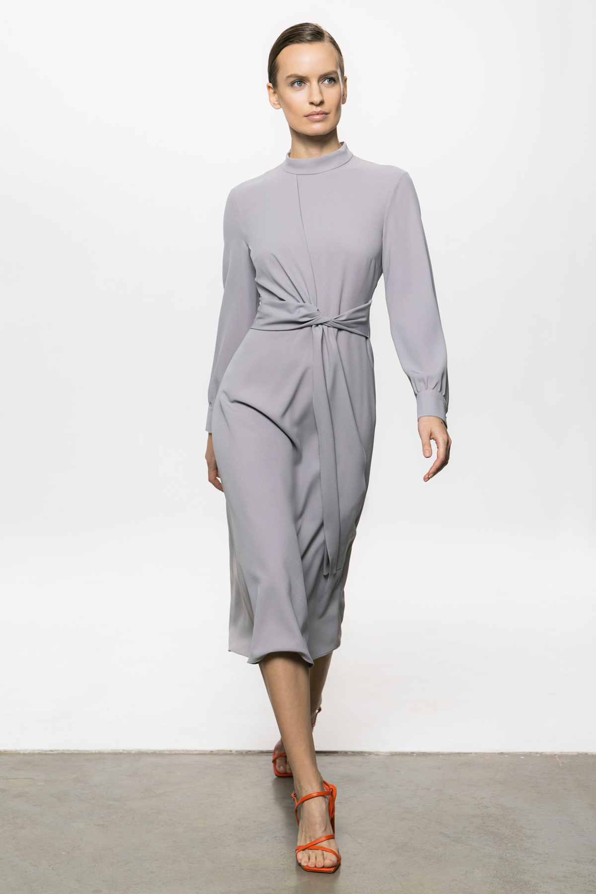 

Дизайнерское платье в длине миди VASSA&Co, Фиолетовый, VASSA&Co V239269N-1846C55